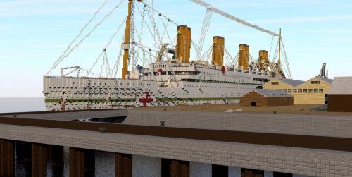 HMHS Britannic at Southampton для Майнкрафт 1.12.2