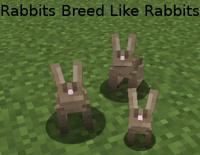 Rabbits Breed Like Rabbits для Майнкрафт 1.12.2