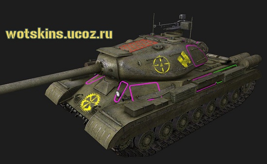 Контурные зоны пробития в стиле "Красной Звезды" для игры World Of Tanks