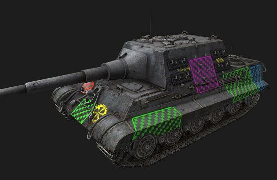 Штрихованные зоны пробития в стиле "Красной Звезды" для игры World Of Tanks