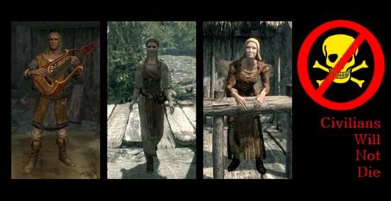 Civilians Will Not Die! / Мирные жители не умрут! для TES V: Skyrim