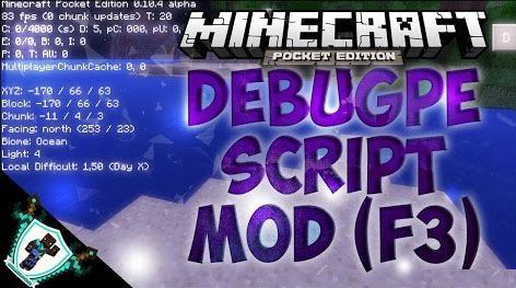 DebugPE - Экран отладки мод для Minecraft PE 0.10.5/0.10.4/0.10.0