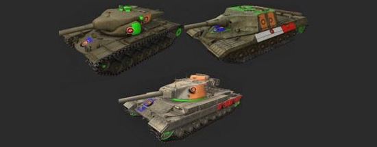 Уязвимые места танков для World of tanks 0.9.9