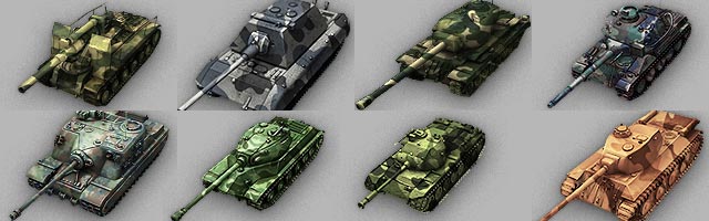 Золотые иконки премиум танков + улучшенные иконки всей техники в ангаре для World of Tanks 0.9.13
